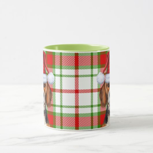 Hondenliefhebber's Red Green Plaid en Beagle vakan Mok (Midden)