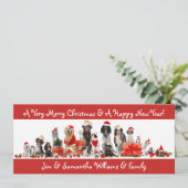 Hondenliefhebbers - Vroege kerstkaart (Staand voorkant)