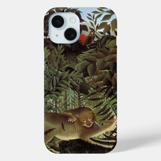 Hondenlion van Henri Rousseau, dier in het wild Case-Mate iPhone Case (Achterkant)
