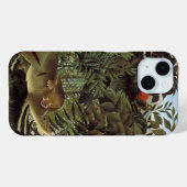 Hondenlion van Henri Rousseau, dier in het wild Case-Mate iPhone Case (Achterkant (horizontaal))