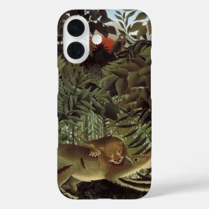 Hondenlion van Henri Rousseau, dier in het wild iPhone 16 Hoesje