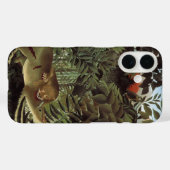 Hondenlion van Henri Rousseau, dier in het wild Case-Mate iPhone Case (Achterkant (horizontaal))