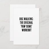 Hondenloop: de originele 'poot-some' workout bedankkaart (Voorkant / Achterkant)