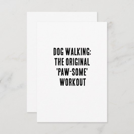 Hondenloop: de originele 'poot-some' workout bedankkaart (Voorkant / Achterkant)
