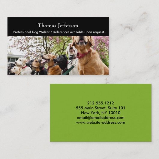 Hondenloopster Visitekaartje Klantenkaartje (Voorkant / Achterkant)
