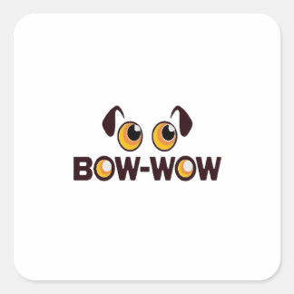 hondenloyaliteit vierkante sticker