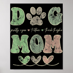 Hondenmoeder  Oog Tattoos Dikke Dijbeen Grappig Poster