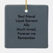 Hondenmonument - gepersonaliseerd keramisch ornament (Achterkant)