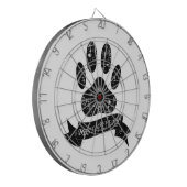 Hondenoog met lint in nood dartbord (Voorkant Links)