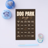 Hondenpark Bingo Interactief Spel Flyer (Enkel)