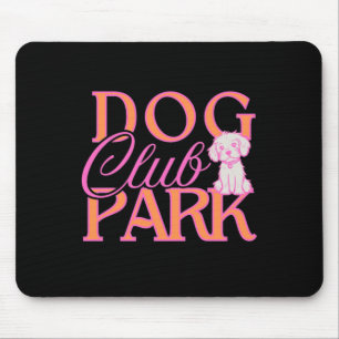 Hondenparkclub in heet roze en Sinaasappel – Schat Muismat