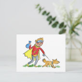 Hondenpoepheld Briefkaart (Staand voorkant)