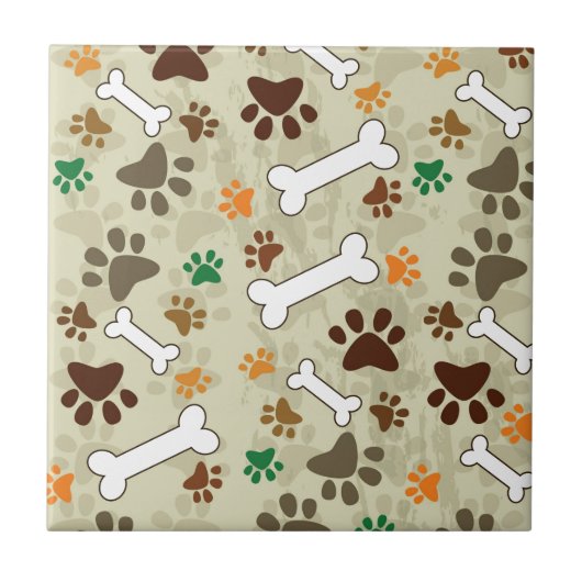 hondenpokken en -beenderen tegeltje (Voorkant)
