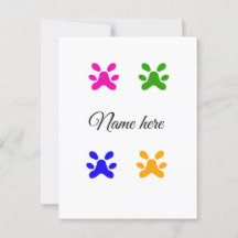 Hondenpoot kleurrijk huisdier naam toevoegen tekst