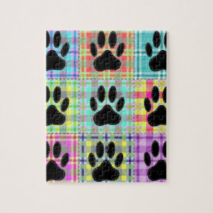 Hondenpoot Patroon Quilt Legpuzzel