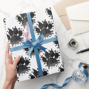 Hondenpootafdruk Aquarel Hondenpoot Cadeaupapier