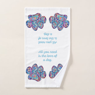Hondenpootafdruk Handdoek van Liefde