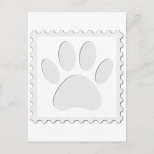 Hondenpootafdruk Uitknippen Briefkaart