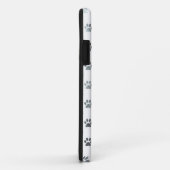 Hondenpootafdruk Zilver Grijs Wit Metaalachtig Nep Case-Mate iPhone Case (Achterkant/rechts)