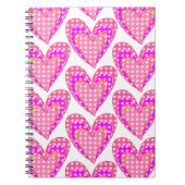 Hondenpootafdrukken en roze harten notitieboek (Voorkant)