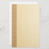 Hondenpootafdrukken met faux reliëfpapiertextuur briefpapier (Voorkant / Achterkant)