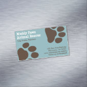 Hondenpootafdrukken - Pet Services Visitekaartje Magneet (Voorbeeld)