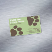 Hondenpootafdrukken - Pet Services Visitekaartje Magneet (Voorbeeld)