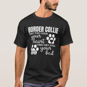 Hondenpootje met Gezegden rand collie T-shirt