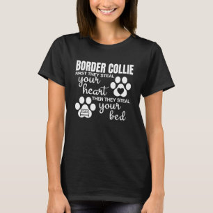 Hondenpootje met Gezegden rand collie T-shirt
