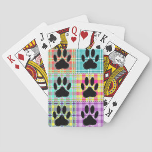 Hondenpootpatroon Quilt Pokerkaarten