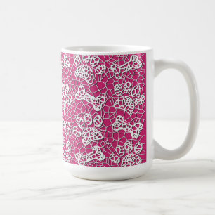 Hondenpoten en Botten Faux Lace Art Print Koffiemok