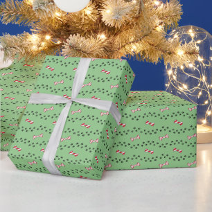Hondenpoten en snoepriet patroonbot cadeaupapier