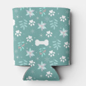 Hondenpoten en vakantie Botten Patroon Blikjeskoeler (Achterkant)