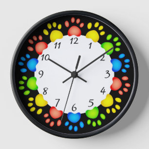 Hondenpoten Wandklok