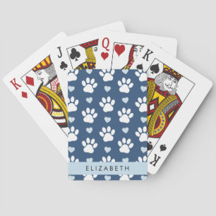 Hondenpoten, Witte Poten, Blauwe Harten, Je Naam Pokerkaarten