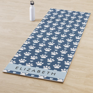 Hondenpoten, witte poten, blauwe harten, Jouw naam Yogamat