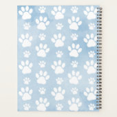 Hondenpoten, witte poten, blauwe Waterverven, Jouw Planner (Achterkant)