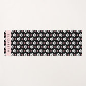 Hondenpoten, witte poten, roze harten, Jouw naam Yogamat (Voorkant (horizontaal))