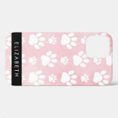 Hondenpoten, witte poten, roze Waterverven, Jouw n Case-Mate iPhone Case (Achterkant (horizontaal))