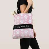 Hondenpoten, witte poten, roze Waterverven, Jouw n Draagtas (Dichtbij)