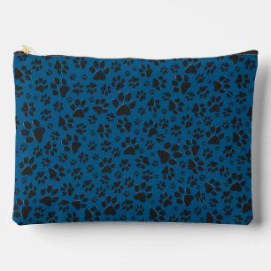 Hondenpoten zwart en wit Polka Dot op blauw Etui