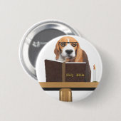 hondenprediker ronde button 5,7 cm (Voorkant /achterkant)