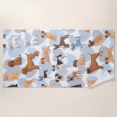 Hondenprint badhanddoek (Voorkant)