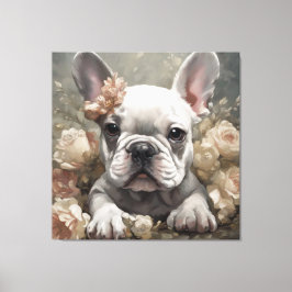 Hondenras Bloemenportretten 14 Canvas Afdruk