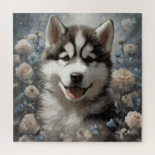 Hondenras Bloemenportretten 7 Legpuzzel