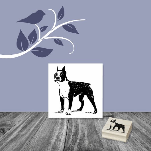 Hondenras Boston Terrier Rubberstempel