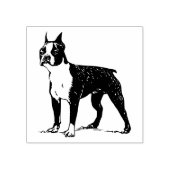 Hondenras Boston Terrier Rubberstempel (Afrduk)