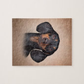 Hondenras-dachshund tekenen legpuzzel (Horizontaal)