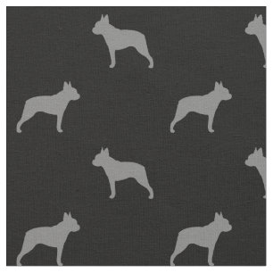 Hondenras silhouetten van de Boston Terrier Stof