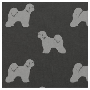Hondenras Silhouettes van Tibetan Terrier Patterne Stof